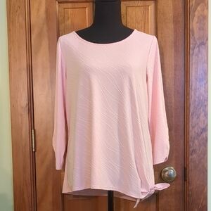 AGB Light Pink Textured Blouse
